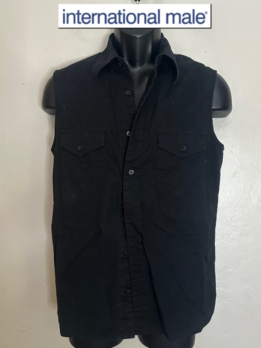 International Male Stretch Sleeveless Shirt Medium Gently worn vintage